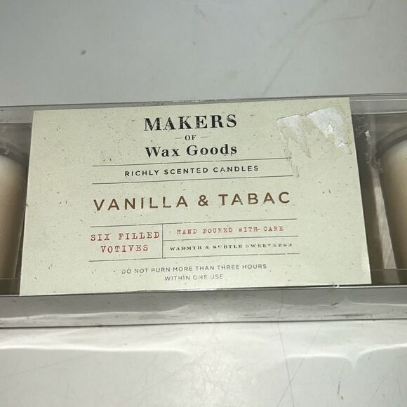 Makers of Wax Goods U.S.A White Richly Scented Candles Set of Fille Votives - Picture 6 of 6